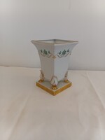 Herendi porcelán karmos váza,Petrezselyemmintás