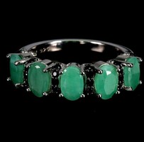 56 os Valodi Smaragd és Spinell 925 Ezust Gyürű