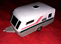 Retro METALLCAR magyar kisipari plasztik játék lakókocsi 14 x 8 x 10 cm a képek szerint