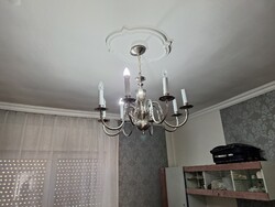 Ezüst színű 8 karú csillár