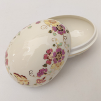 Zsolnay pillangó mintás porcelán tojás-bonbonier
