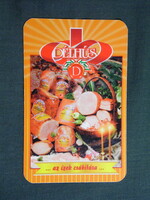 Kártyanaptár,Délhús húsipari vállalat,Pécs,Baja,1999  (3)