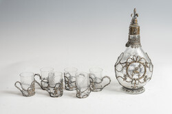 Neorokokó alpakka likőrös szett