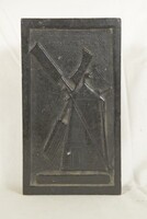 Szélmalmot ábrázoló kerámia dísz, kályhacsempe A319