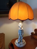 Antik Volkstedt Porcelán Pierrot Asztali Lámpa – Jelzett,