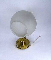 1Z648 Art deco stílusú gömb búrás sárgaréz falikar