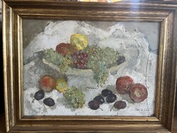 B. Tóth László: Csendélet 1972 – Vaszary-tanítvány, monumentális, reprezentatív olajfestmény