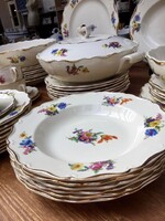 Antik Boch - saxe de fleur gyönyörű fajansz 12 személyes étkészlet