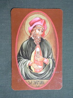 Kártyanaptár,Mérleg gyógyszertár,patika,Pécs,Szent Damian,grafikai,1999  (3)