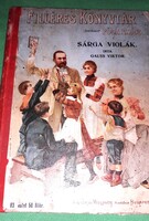 1900'S.Gauss Viktor. Sárga violák. Elbeszélések filléres könyvek könyv képek szerint Singer&Wolfner