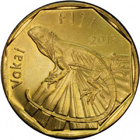 Fidzsi-szigetek / Fiji 1 Dollar 2017 - Szalagos leguán - verdefényes