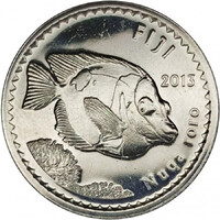 Fidzsi-szigetek / Fiji 5 Cents 2012 - Kétszínű nyúlalakú hal - verdefényes