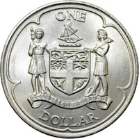 Fidzsi-szigetek / Fiji 1 Dollar 1969 - QE II - verdefényes