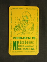 Kártyanaptár,Solidus pékség,Bonyhád,grafikai,2000  (3)