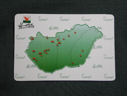 Kártyanaptár,MOL Hotels szálloda és turisztikai Rt.,térképes,2000  (3)