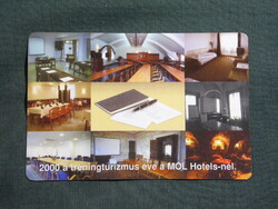 Kártyanaptár,MOL Hotels szálloda és turisztikai Rt.,térképes,2000  (3)