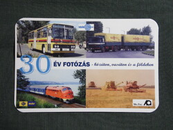Kártyanaptár,Volán,MÁV,Ikarus autóbusz,Rába teherautó,Nohab mozdony,kombájn,2024  (licites)