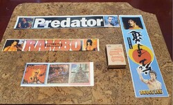 Retro matricák levonók rambo stallone bruce lee predátor schwarzenegger iron maiden manowar