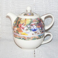 Angol James Sadler porcelán teás szett