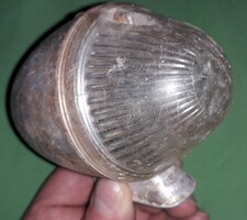 Antik FER NDK GDR DDR német típusú fém lemez kerékpár lámpatest ép búrával a képek szerint
