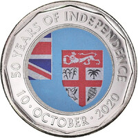 Fidzsi-szigetek / Fiji 50 Cents 2020 - Függetlenség 50. évfordulója - verdefényes