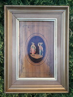 Fára festett életkép /  Távol-keleti lány-fiú.