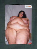 Kártyanaptár,Progresszív nyomda,Békéscsaba,erotikus női akt modell,2024  (licites)