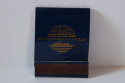 Vintage Orient Express hajó reklám gyufafüzet M.V. Orient Express