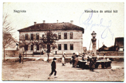 Nagykáta - Városháza és artézi kút  -  1925  jó pecsét