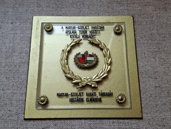 Magyar - Szovjet Baráti társaság plakett