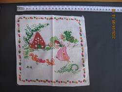 Hófehérke + Jancsi és Juliska régi mesemintás retró zsebkendő 2 db külön is