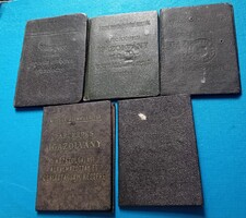 5 db vasúti MÁV igazolvány 1942 1952 1957 1963 1976 évek Szombathely