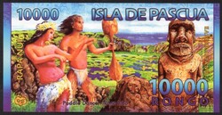 Húsvét-sziget 10.000 rongo polymer UNC 2013