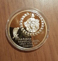 MAGYAR KÖZTÁRSASÁG 1956-1989. OKTÓBER 23.  HAZÁDNAK RENDÜLETLENÜL LÉGY HÍVE, OH MAGYAR ARANYOZOTT