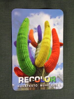 Kártyanaptár,Recolor ruhafestő műhelyek,Tapolca,Győr,Szentes,Szombathely,Békéscsaba,2001  (3)