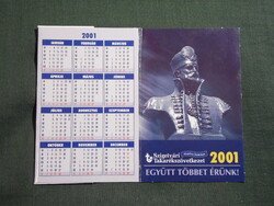 Kártyanaptár,Szigetvári Takarékszövetkezet,bankkártya tartó,Zrínyi szobor,2001  (3)