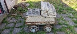 Old spring-frame stroller