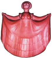 MESZES TÓTH GYULA ( 1931 - 2010) alkotása Angyali piruett szobor terracotta 18x18 cm a képek szerint