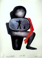 Fe Lugossy László  - Kép a képben 42 x 30 cm computer print, merített papír