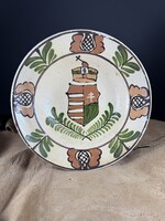 Antik Korondi Magyar zászlós falitányér