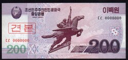 Észak-Korea 200 won Specimen UNC 2009