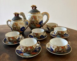 Japán tojáshéj porcelán kávés készlet