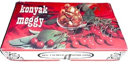 1960. BÉV. CSEMEGE ÉDESIPARI GYÁR 150 g konyakosmeggy doboz 18 x 10 cm a képek szerint