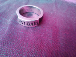 Retro bvulgari 925 ös ezüst  -kaucsuk gumi gyűrű 8gr
