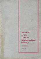 N. G. Lloyd - A. O. Morris (eds.): Journal of the London Mathematical Society, Second Series, Vol. 3