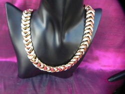 Vastag láncszemes aranyozott nyaklánc (curb / panzer lánc stílus)