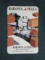 Kártyanaptár,Baranya tégla építőanyag kereskedés,Pécs,2001  (3)