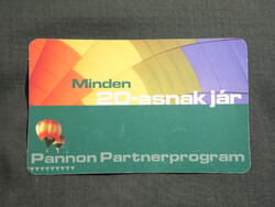 Kártyanaptár,Pannon GSM távközlési szolgáltató,hőlégballon,2001  (3)
