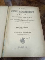 A magyar nemzeti irodalomtörténet vázlata 1893, Katinszky Géyza tankönyv szép nyomatokkal, melléklet