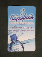 Kártyanaptár,Kápolnás szikvízüzem,szódás,Baja,2019  (licites)